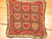 Nine Heart Pillow 12 inch square Retail @ $240.00 SOLD