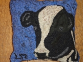 18 inch square Cow pillow